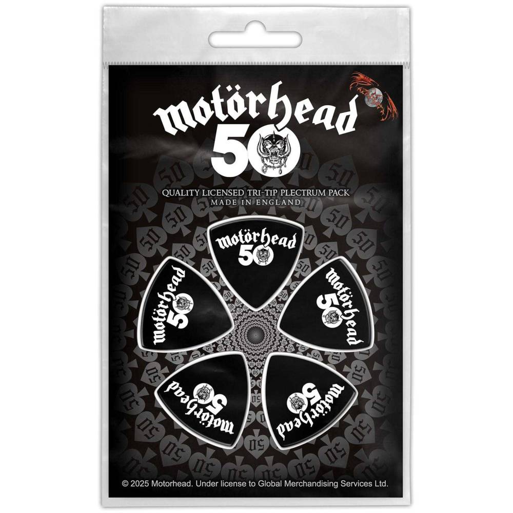 Motorhead - 50 Plectrum - Black/White